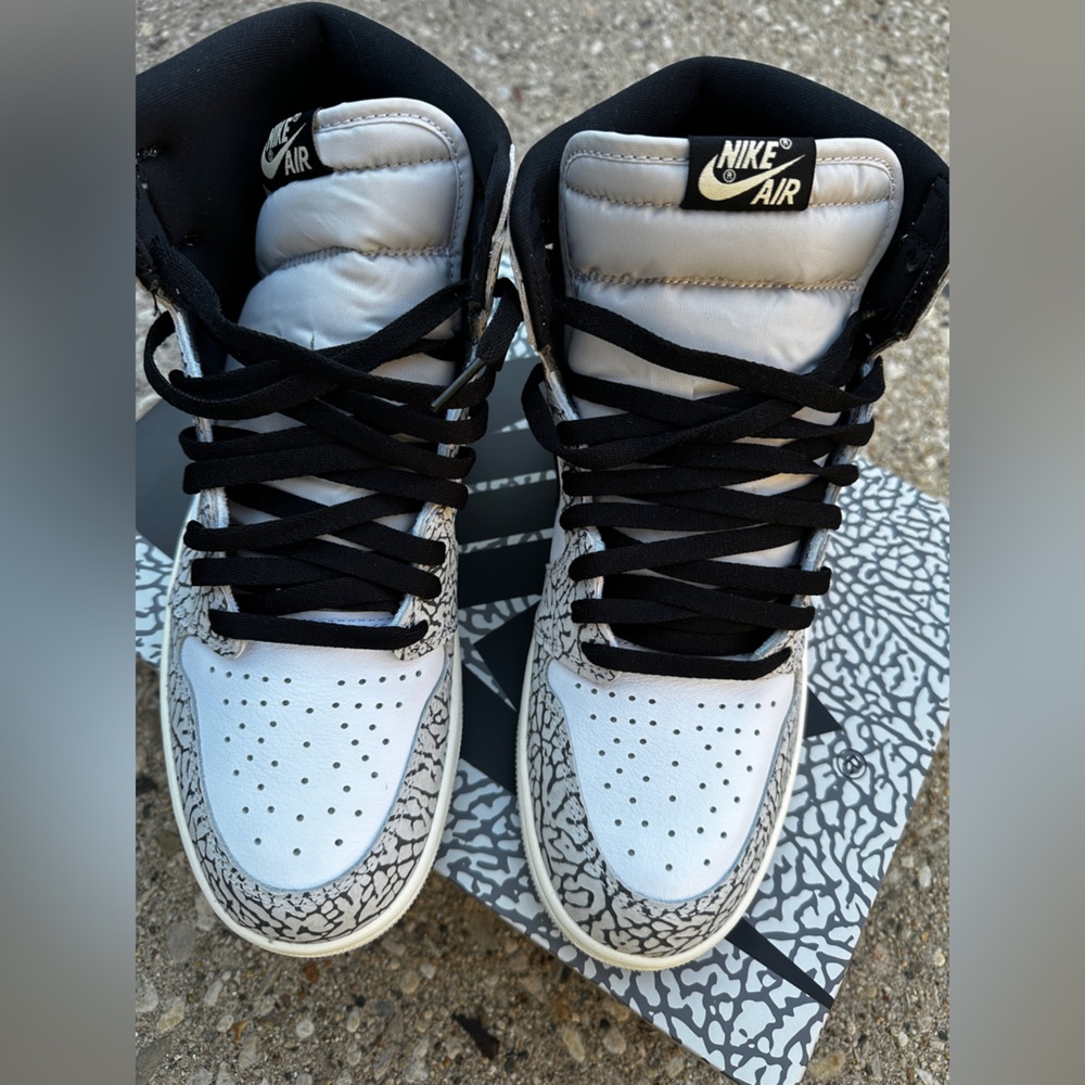 Air Jordan 1 Retro OG High Cement Elephant Print DZ5485-052 Men's - Picture 9 of 16